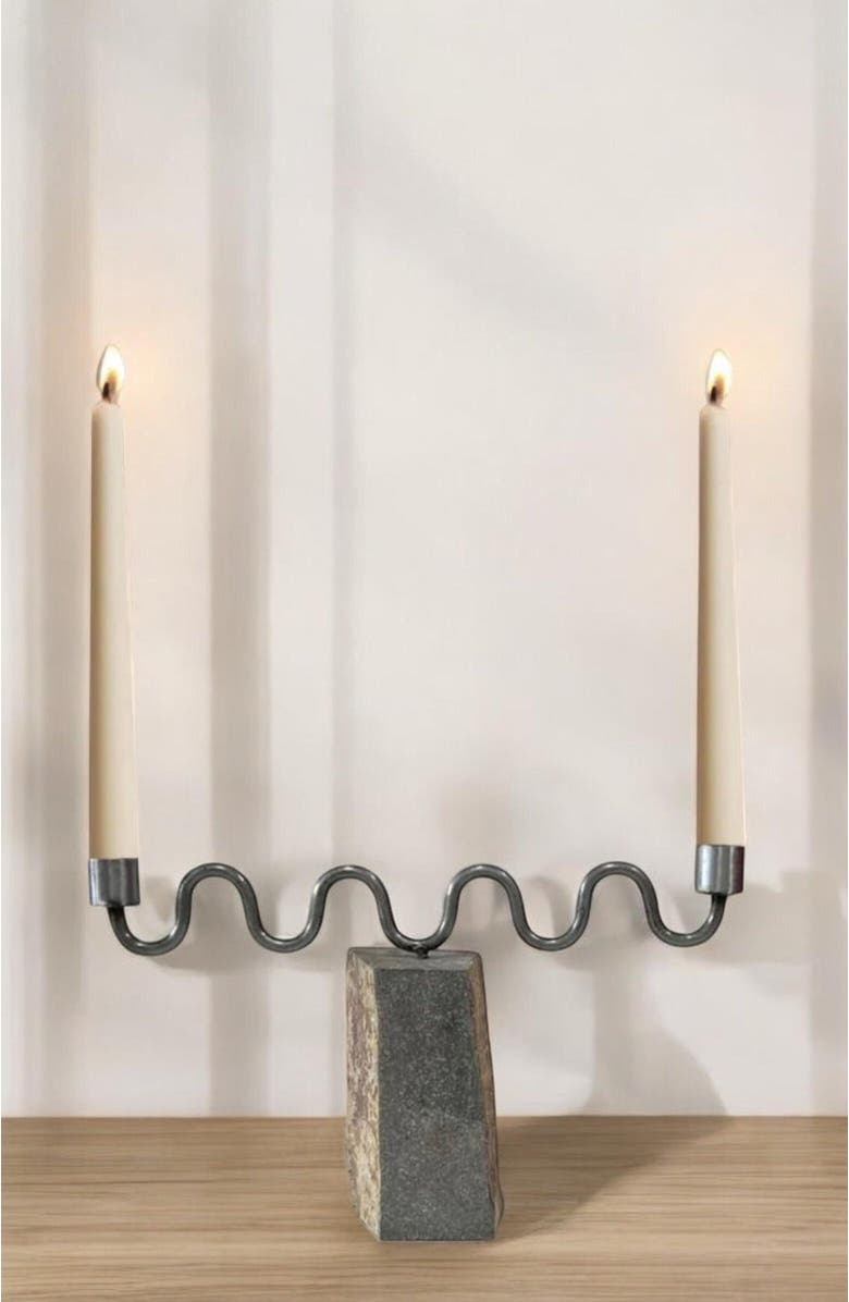 Meso Goods Aria Candle Holder by Diego Olivero Studio, Alternate, color, Grey