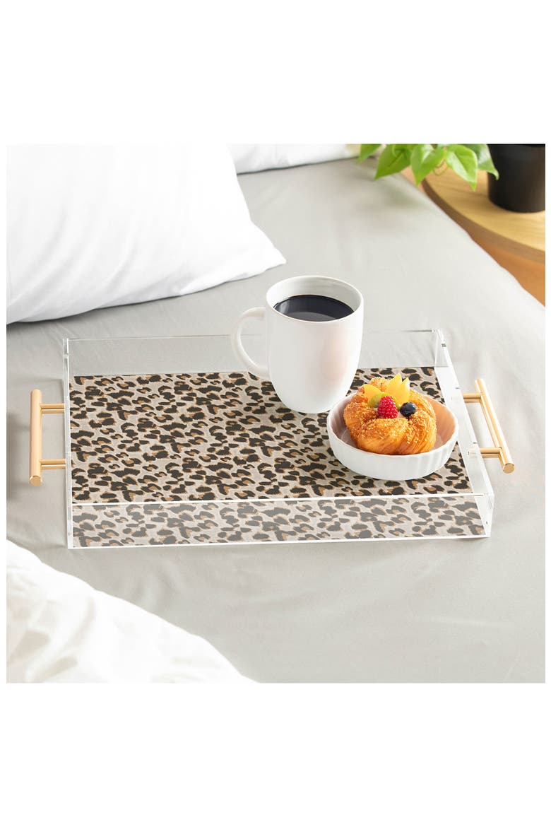 Leopard Print Acrylic Tray, Alternate, color, BEIGE