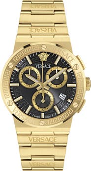 Versace Greca Logo Chronograph Bracelet Watch, 40mm