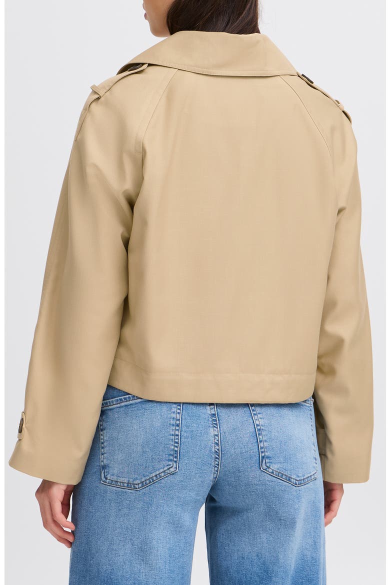 Cropped Trench Coat, Alternate, color, CORNSTALK