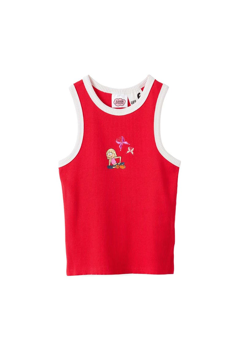 Kid's License Eleanor Tank- 3X3 Rib, Main, color, Lcn Dis Varsity Red Lizzie