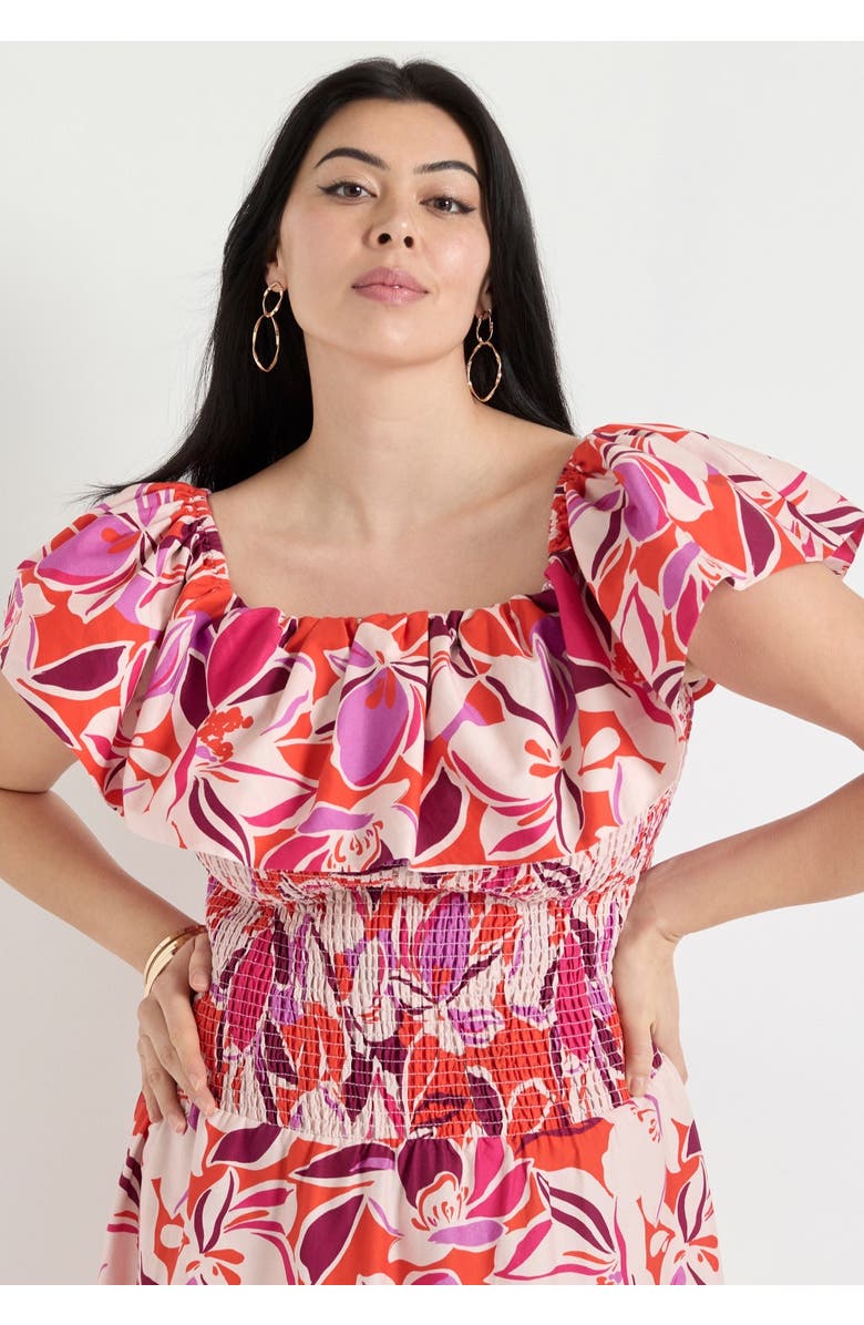 June + Vie Smocked Bubble Dress, Alternate, color, The Blooms