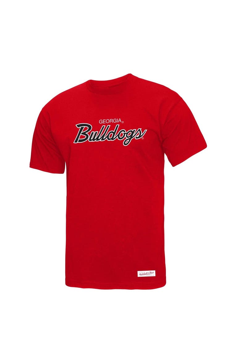 Men's Mitchell & Ness  Red Georgia Bulldogs Elite Script T-Shirt, Alternate, color, Red