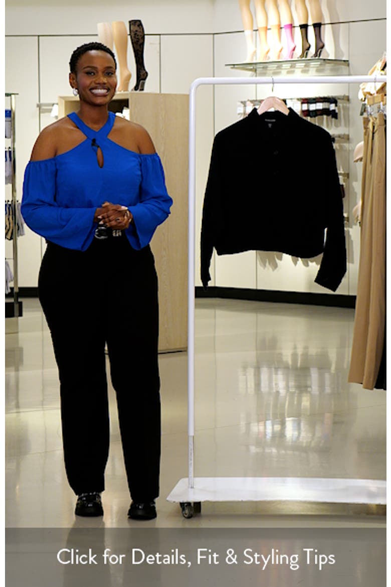 Eileen Fisher Organic Cotton Crepe Cropped Jacket (Women) | Nordstrom