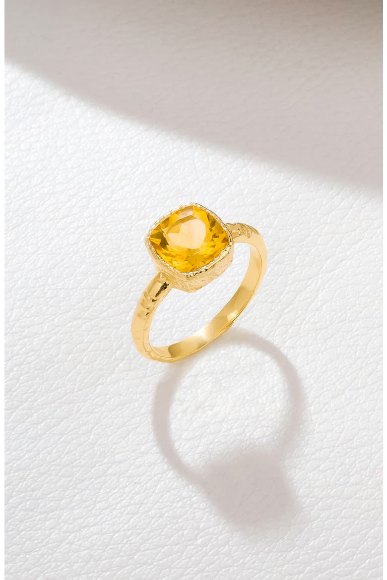 Solitaire Stone Ring, Alternate, color, YELLOW
