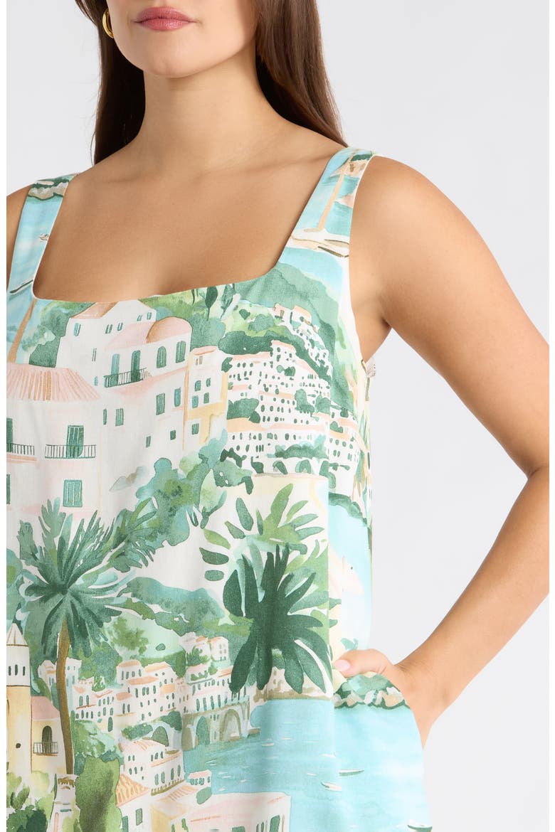 Piti Town Zenica Minidress, Alternate, color, AQUA-MULTI
