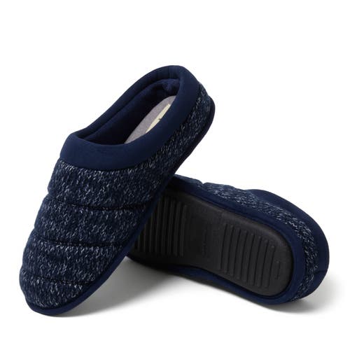 Dearfoams Asher Marled Knit Clog Slipper In Navy
