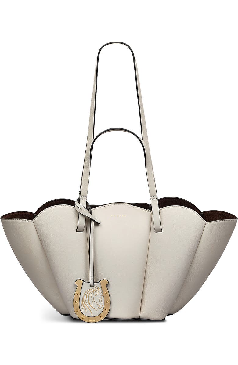 Radley x Kentucky Derby Lily Small Leather Tote, Main, color, Chalk