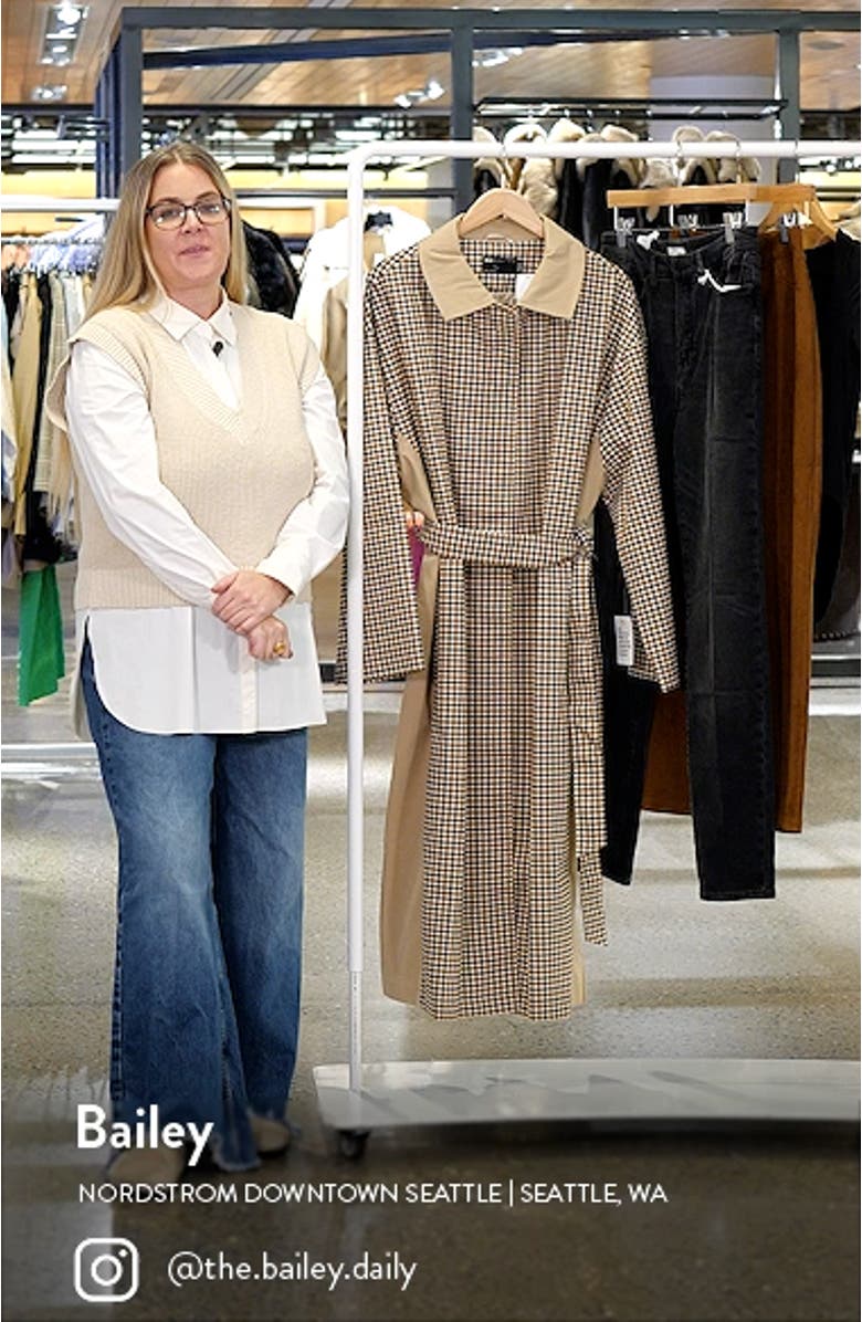 Curve Gingham Trench Coat, sales video thumbnail