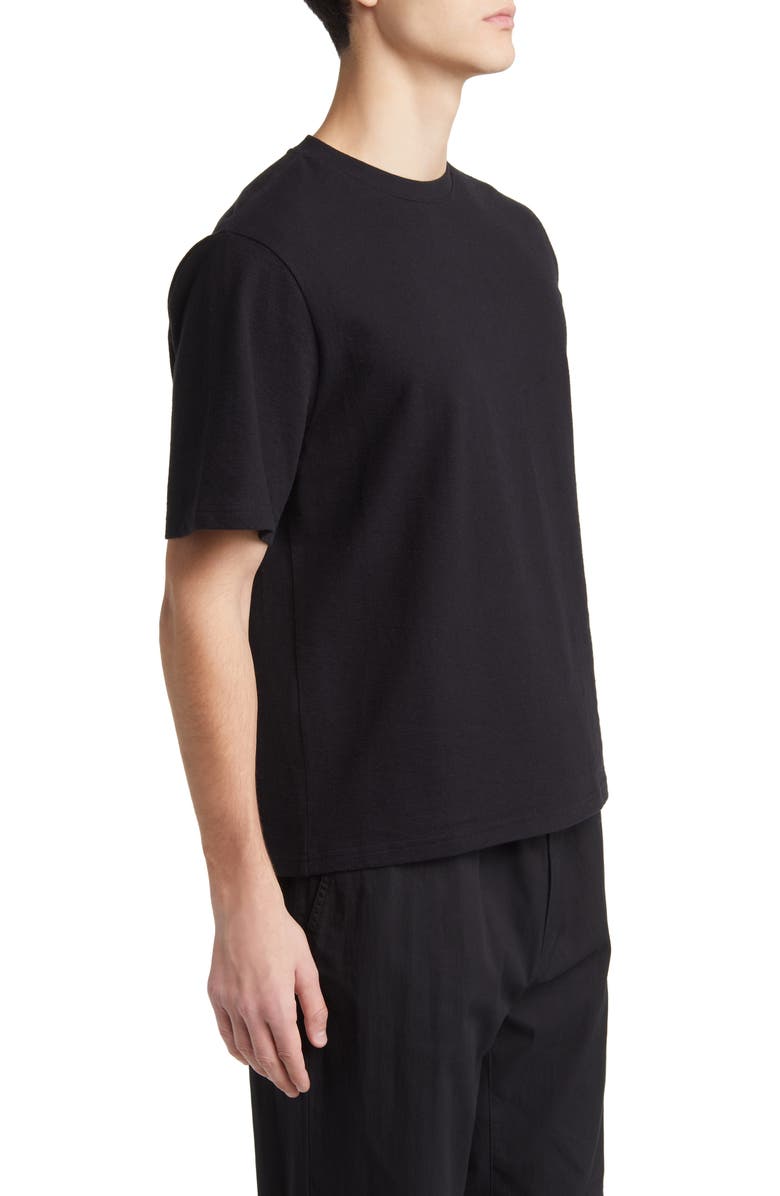 Wax London Dean Boxy Textured Organic Cotton T-Shirt, Alternate, color, Black