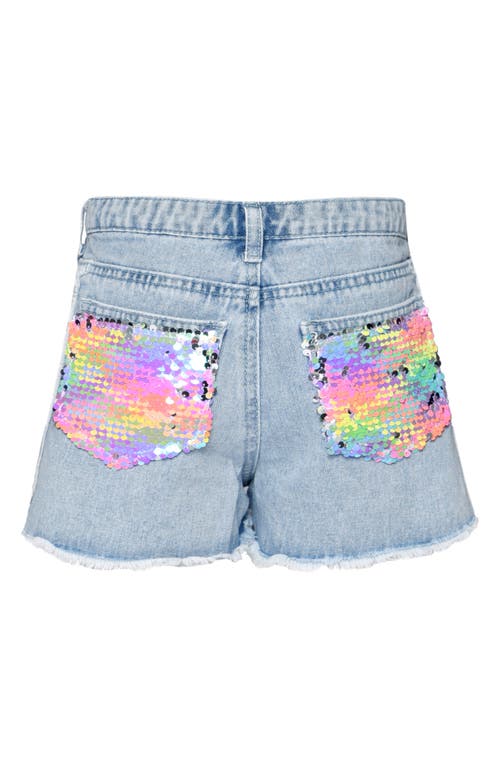 Shop Hannah Banana Kids' Sequin Distressed Cutoff Denim Shorts