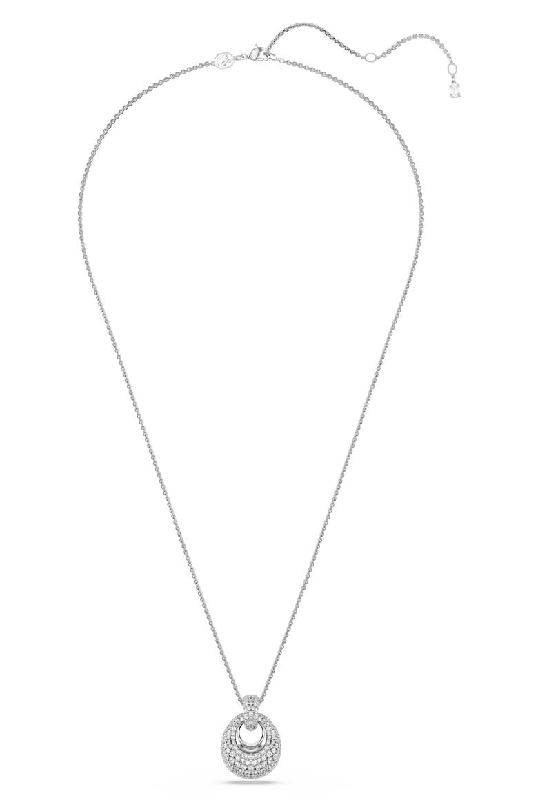 Sublima Crystal Pendant Necklace, Alternate, color, WHITE/ SILVER