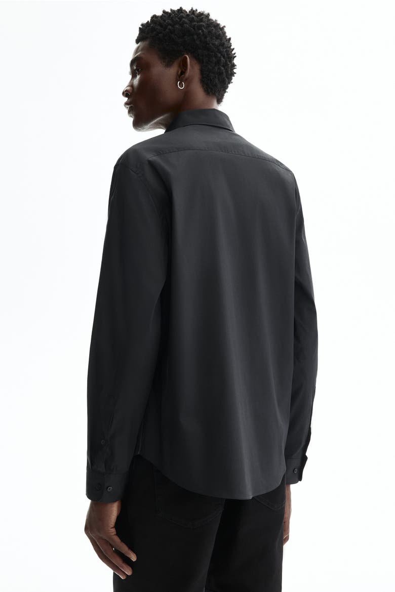 Slim-Fit Stretch Shirt, Alternate, color, Black