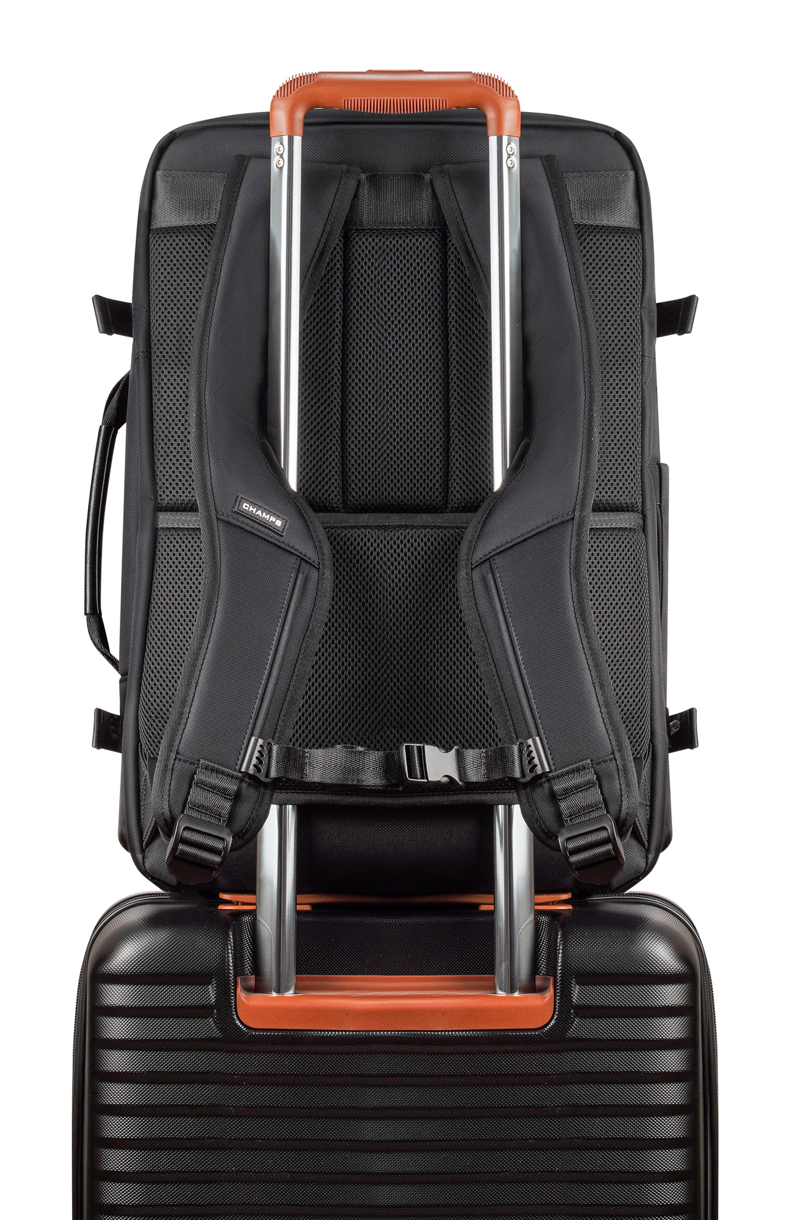 CHAMPS Waterproof Nylon Backpack, Alternate, color, Black