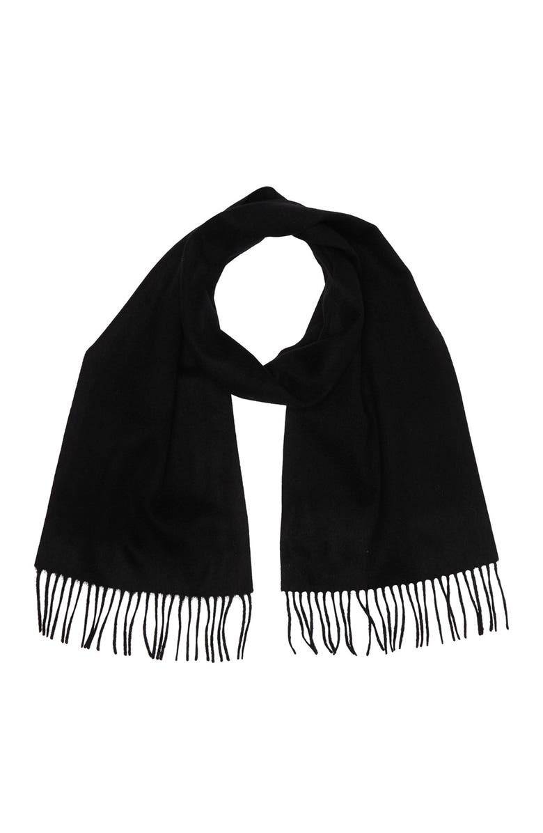 PHENIX Solid Cashmere Fringe Trim Scarf, Main, color,