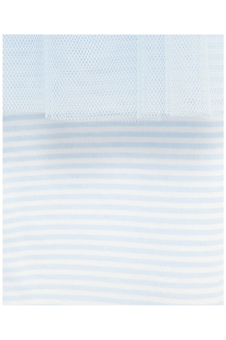 Daisies Bodysuit, Skirted Leggings & Headband Set, Alternate, color, WHITE/ BLUE