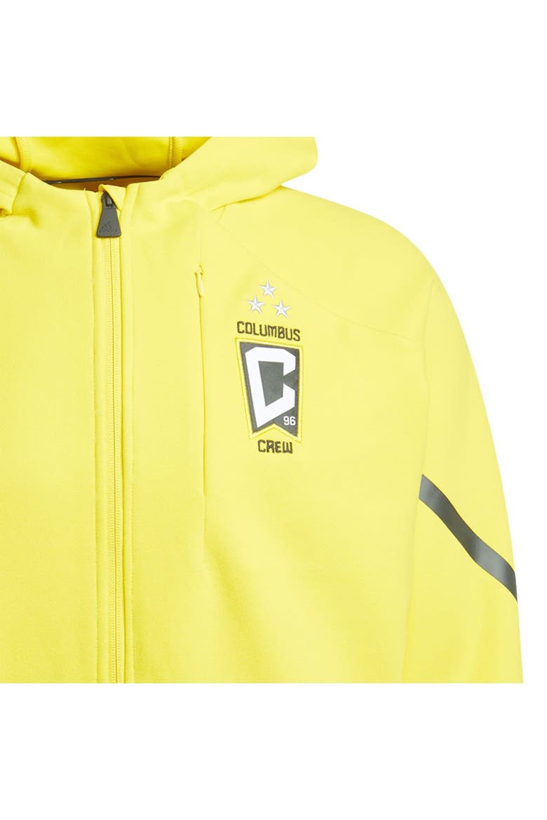 Men's adidas Gold Columbus Crew 2024 Anthem Travel Raglan Sleeve Full-Zip Jacket, Alternate, color, Yellow