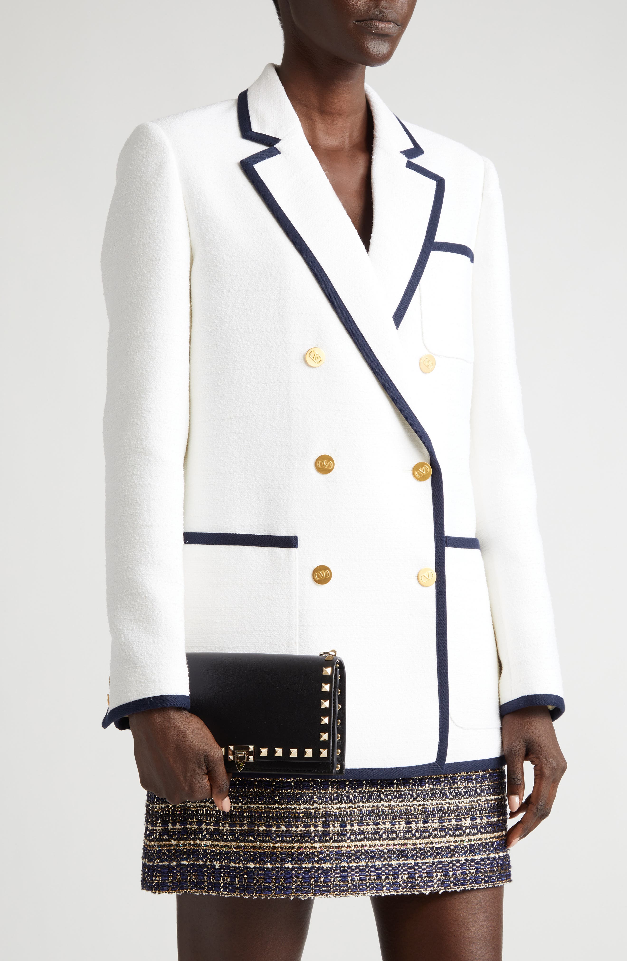 Valentino Garavani Rockstud Leather Crossbody Bag, Alternate, color, 