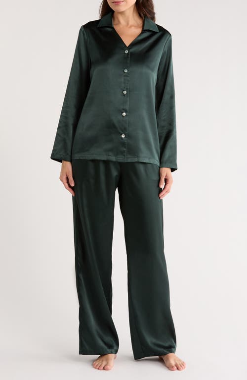 Kilo Brava Satin Pajamas In Green