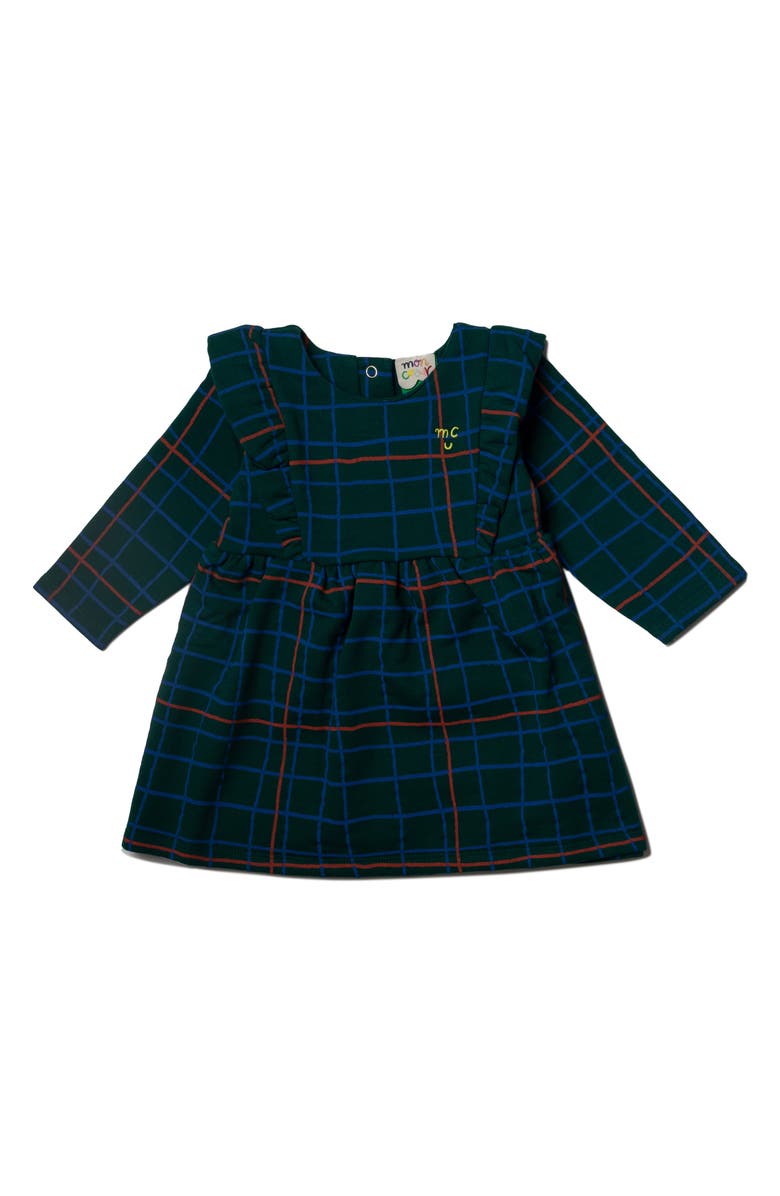 Mon Coeur Heart Print Long Sleeve Fleece Dress, Main, color, 