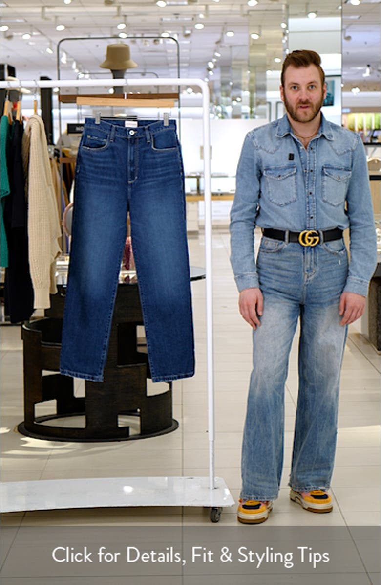 The Valentina High Waist Ankle Straight Leg Jeans, sales video thumbnail