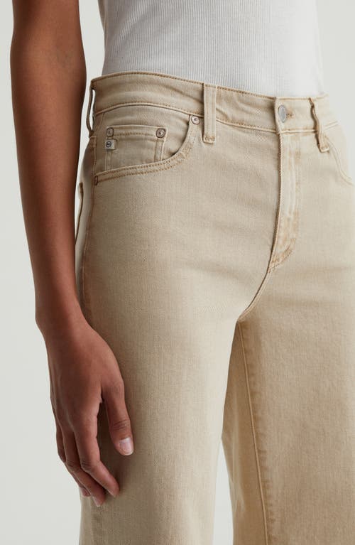 Ag Hattie Raw Hem High Waist Crop Barrel Jeans In Sulfur Pumice