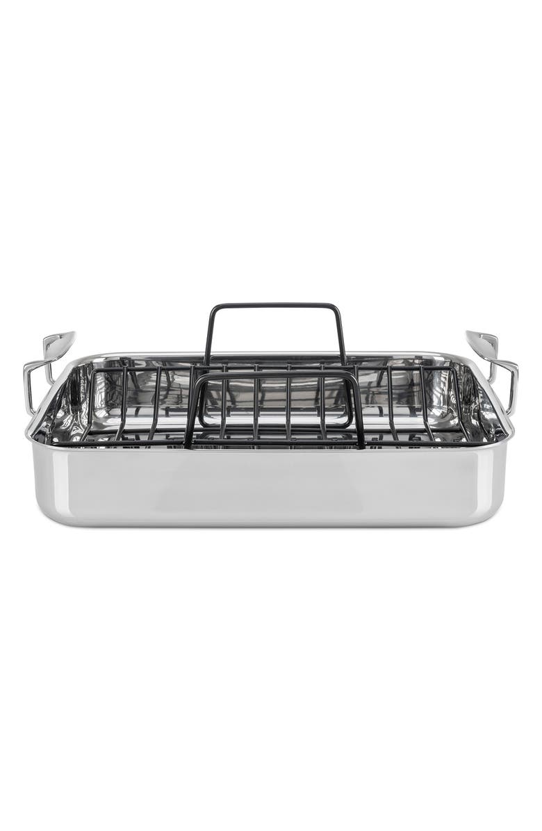 Viking 3-Ply Roasting Pan with Nonstick Rack, Alternate, color, Stainless Steel