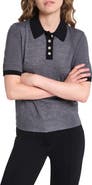 KARL LAGERFELD PARIS Johnny Collar Short Sleeve Sweater