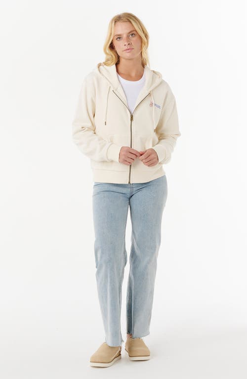 Rip Curl Summer Graphic Full Zip Hoodie In White