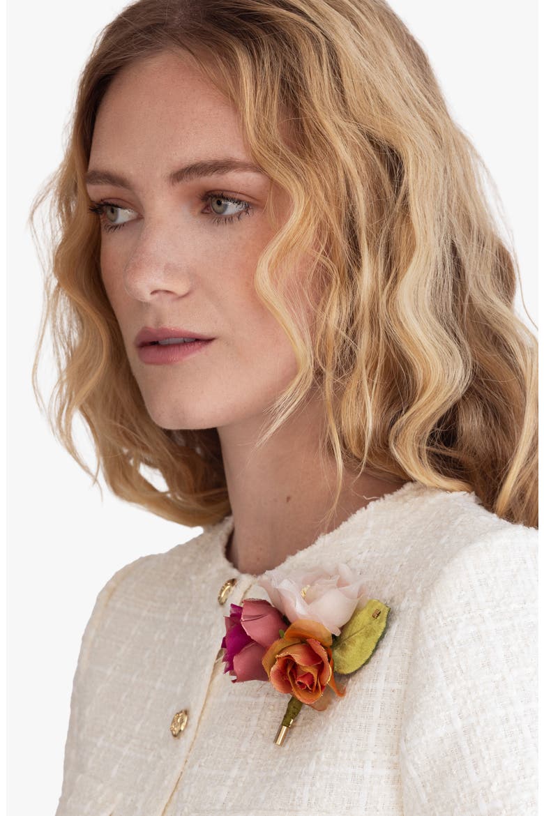The Spray Rose Floral Brooch, Alternate, color, Multi