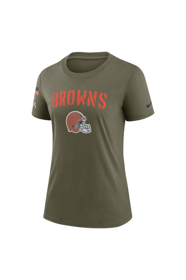 Women's Nike Olive Cleveland Browns 2022 Salute To Service Legend T-Shirt, Alternate, color, Olive