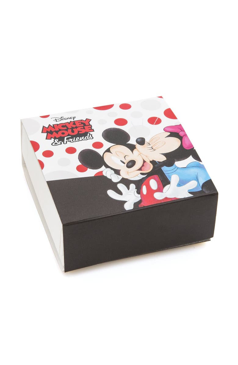 Disney Silver Plated Cubic Zirconia Endless Hoop Earrings, Alternate, color, Silver