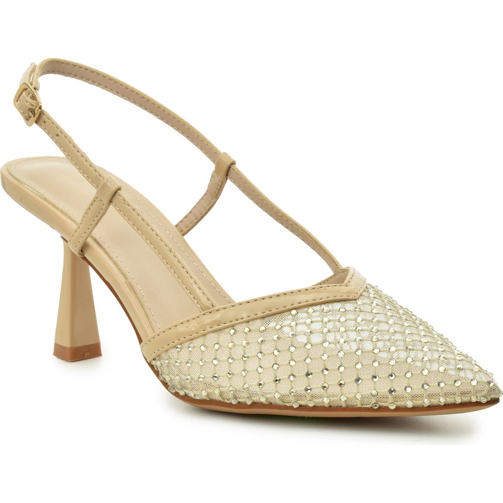 NICOLE MILLER NICOLE MILLER RHINESTONE MESH SLINGBACK PUMP