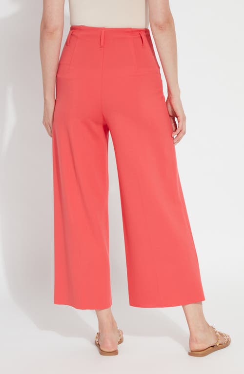 Lyssé Ellis Culottes Ponte Crop (25" Inseam) In Funk Red