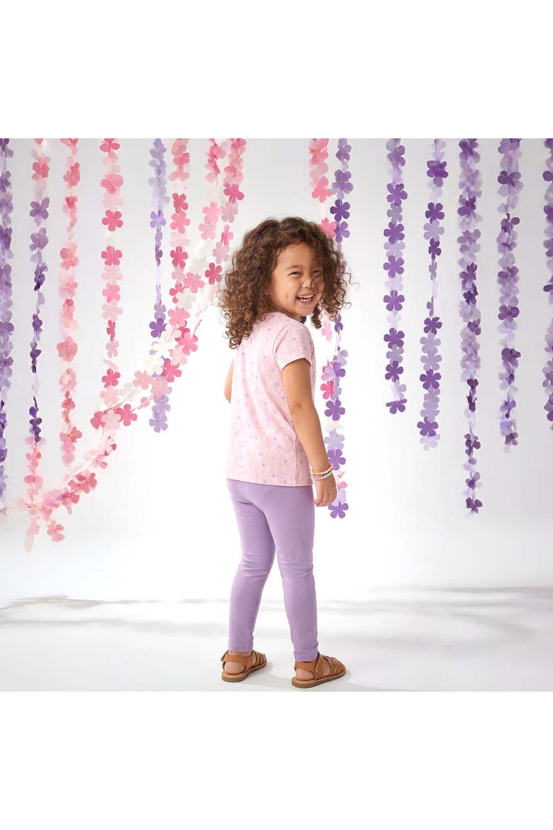 Toddler Organic Cotton Short Sleeve Ribbed Scoop Neck Tee, Alternate, color, Blush Meadow