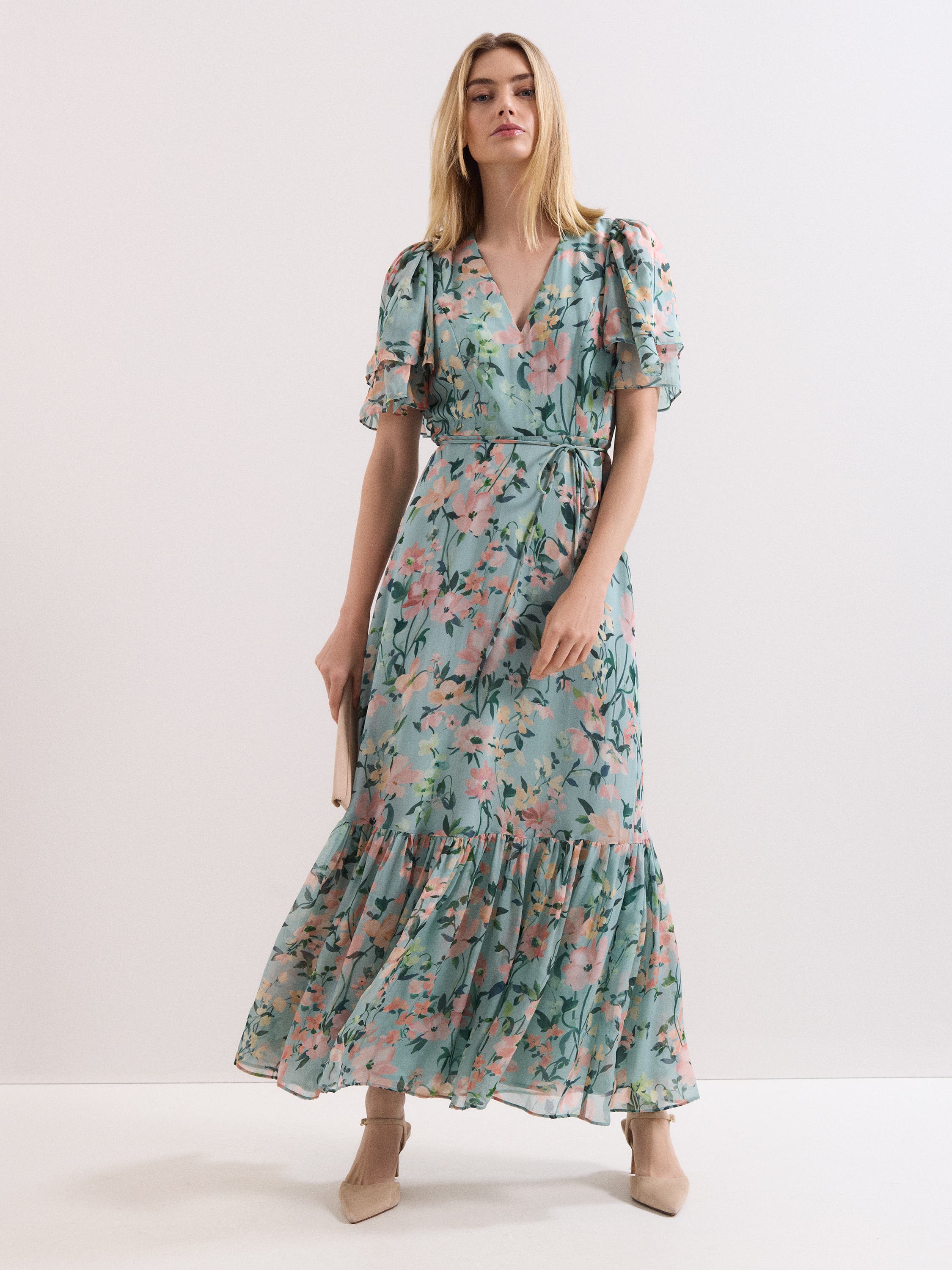 Violet V-Neck Maxi Dress