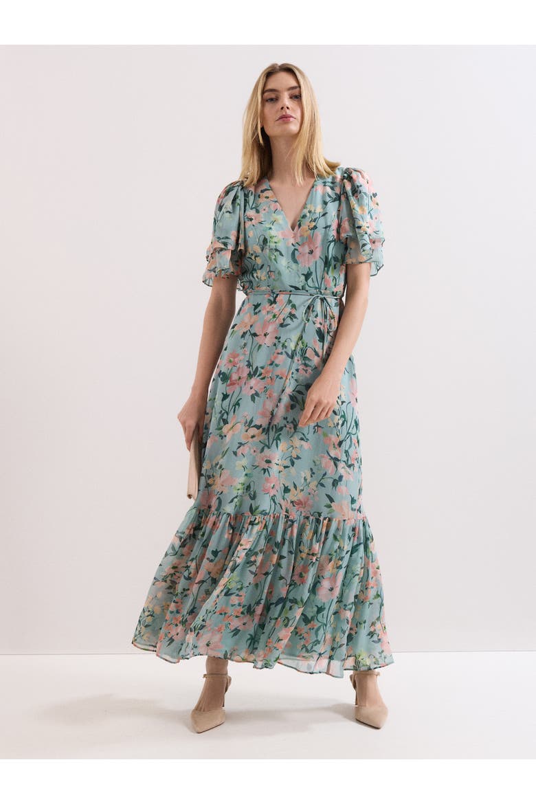 Violet V-Neck Maxi Dress, Main, color, Multi