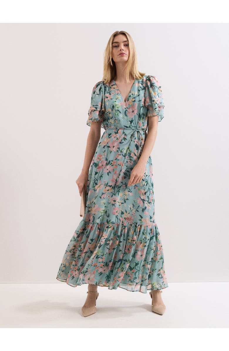 Phase Eight Violet V-Neck Maxi Dress, Main, color, Multi