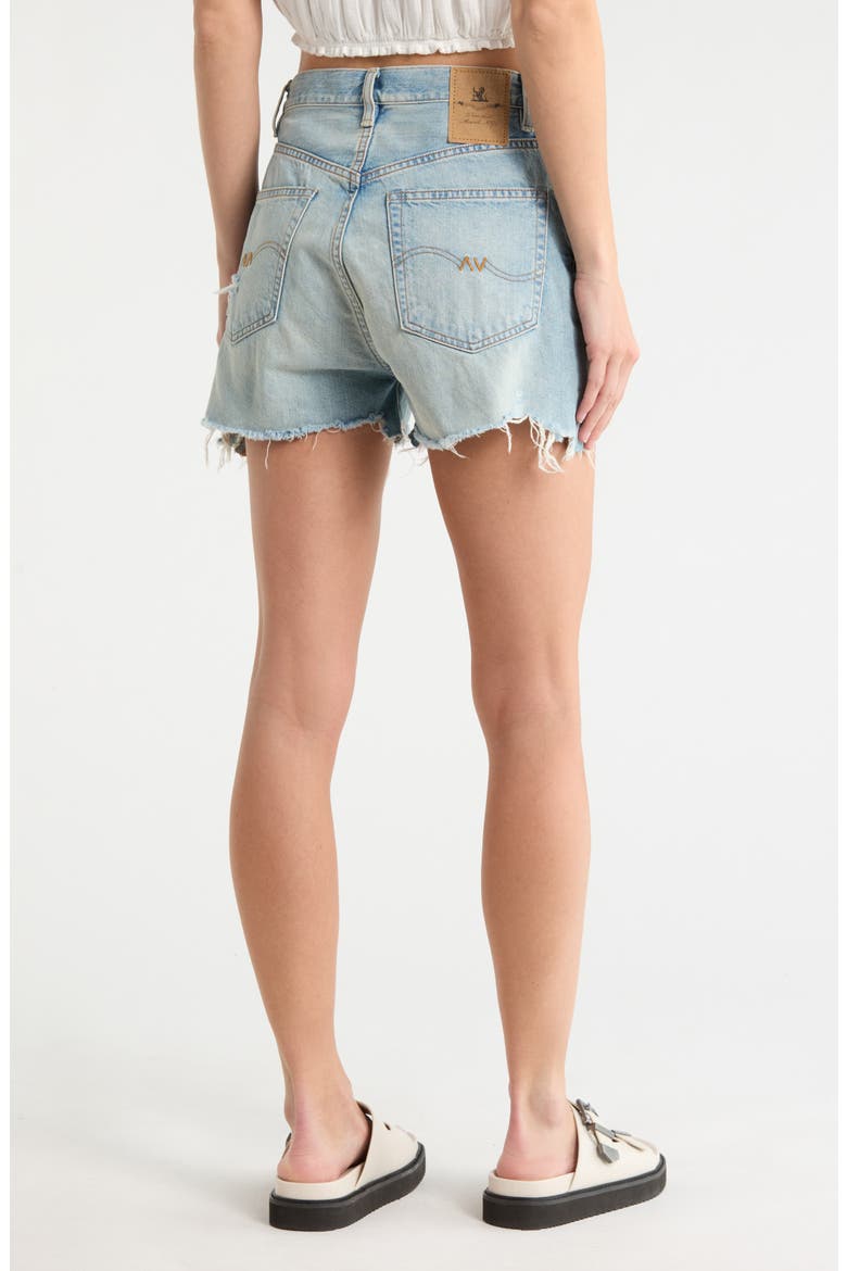 Nic High Waist Cutoff Denim Shorts, Alternate, color, JINX BLUE
