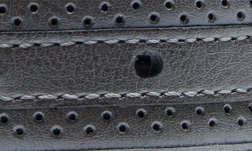 Nike Golf Tour Perforated & Smooth Reversible Leather Belt In Black