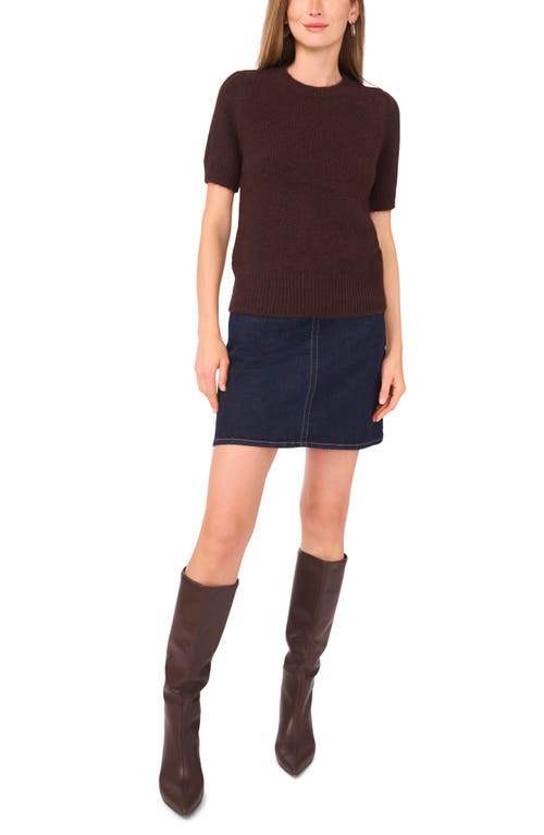 Vince Camuto Puff Sleeve Sweater In Burgundy