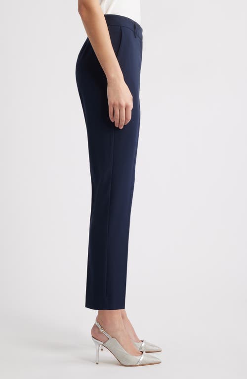 Tahari Asl Classic Straight Leg Pants In Blue