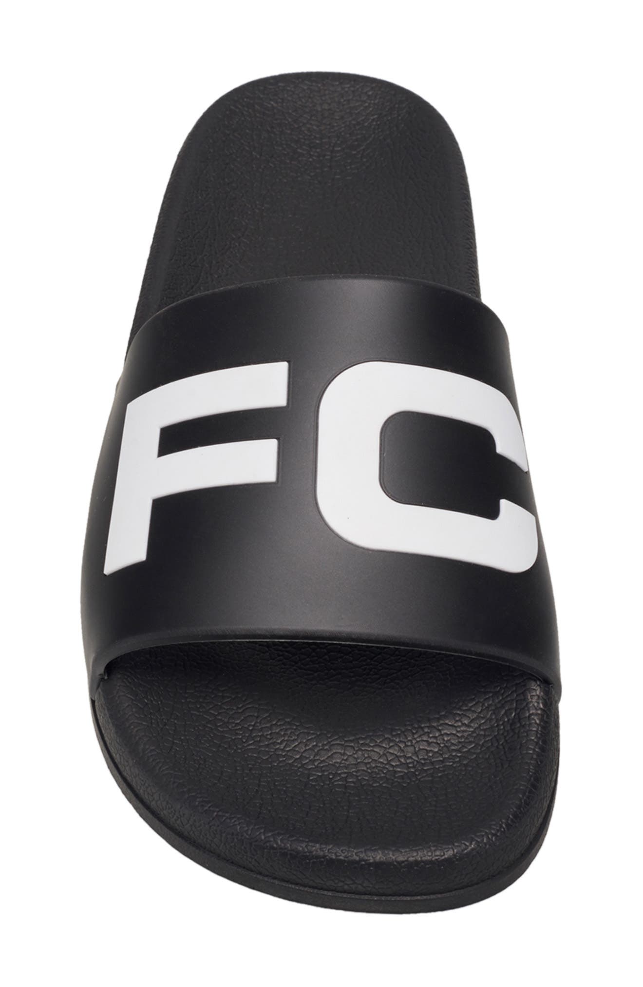 Slide Sandal, Alternate, color, BLACK/ WHITE