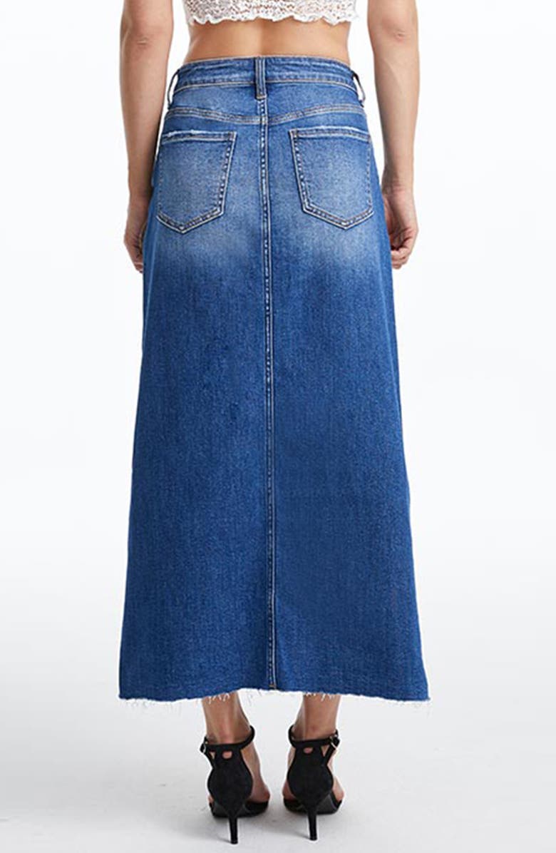 Bayeas Raw Hem Denim Midi Skirt, Alternate, color, Sweet