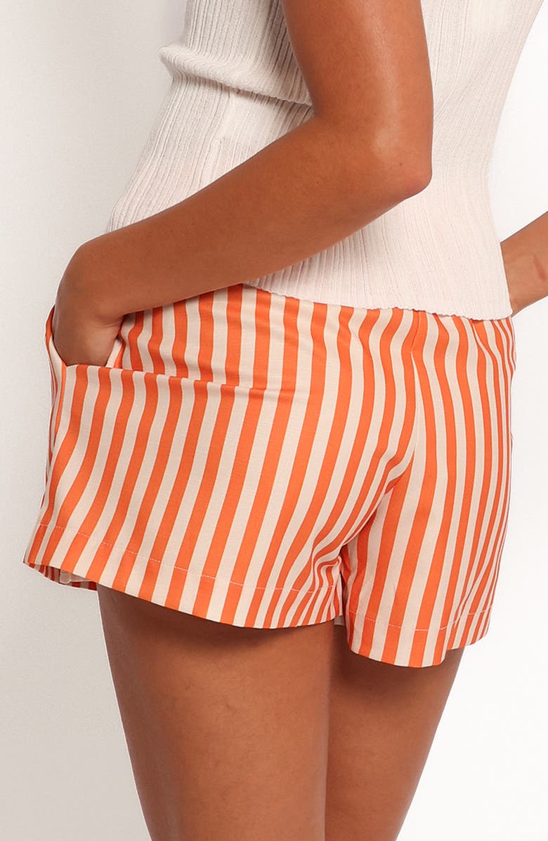 Petal & Pup Lyra Stripe Shorts, Alternate, color, Orange Pink Stripe