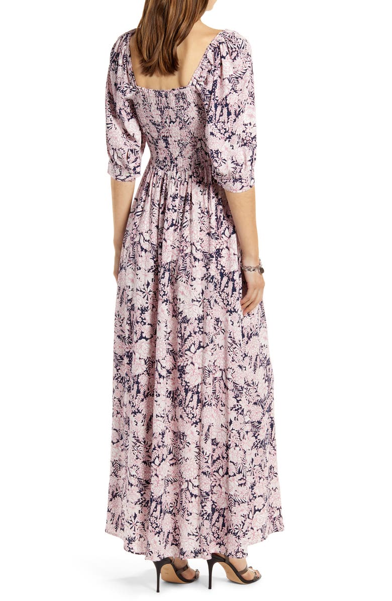 Something Navy Smocked Maxi Dress, Alternate, color, 