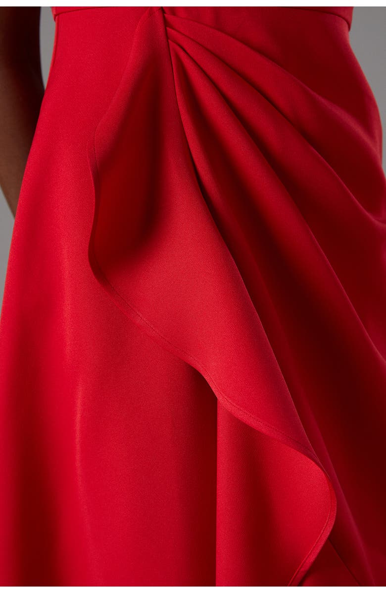 Coast Waterfall Crepe Midi Dress, Alternate, color, Red