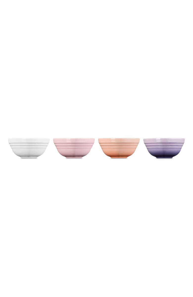 Le Creuset Set of 4 Stoneware Mini Heart Bowls, Alternate, color, Multicolor