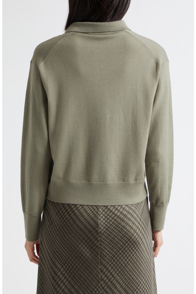 Polo Wool Blend Sweater, Alternate, color, ARTICHOKE/ OFF WHITE