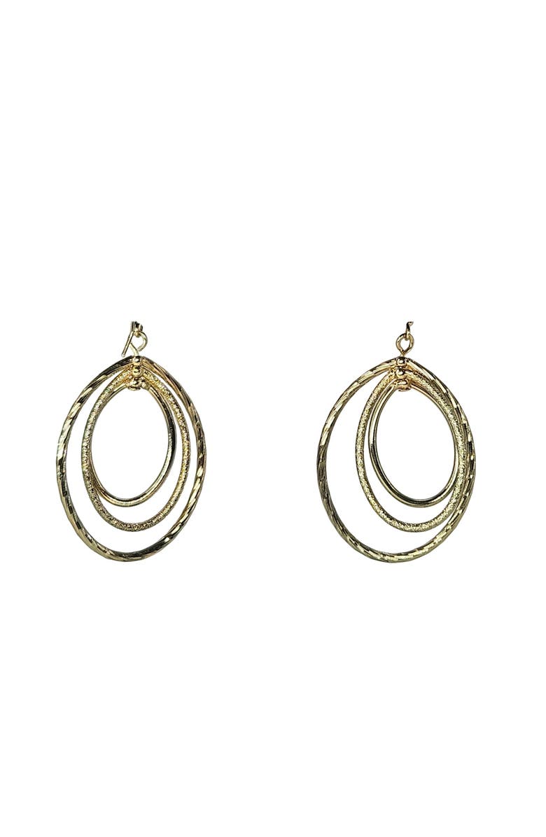 MADISON BEVERLY HILLS Vintage Etched Multi-Oval Dangle Earrings, Alternate, color, Gold